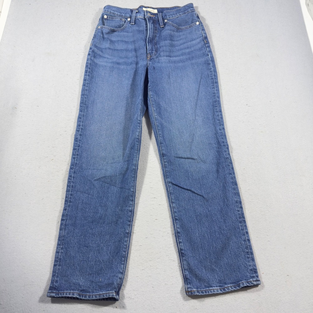 Madewell The Perfect Vintage Straight Jean Medium Wash Denim Size 28 High Rise